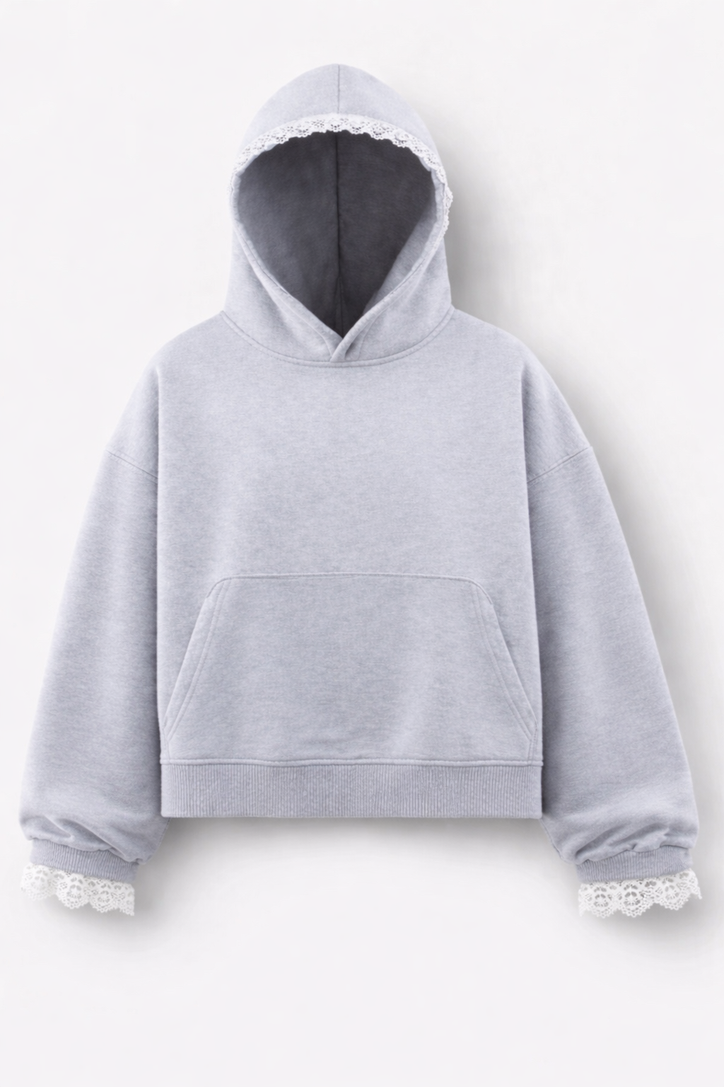 BAGGY BLUZA Z KORONKĄ